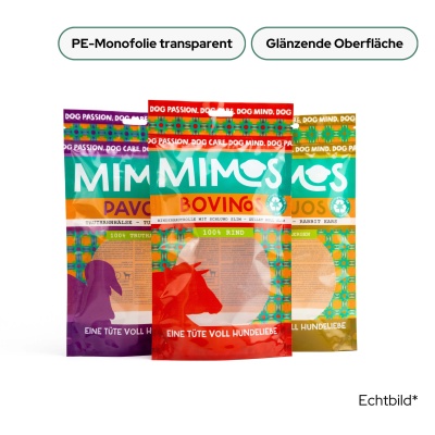 Druckerschlussbeutel mit Sichtfenster